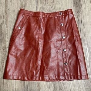 Women Skirt - NWT Urban Outfitters | Size Small | Brown Faux Leather Mini